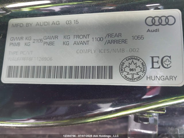 Audi S3 2015 WAUFFRFF6F1126906 Image 19