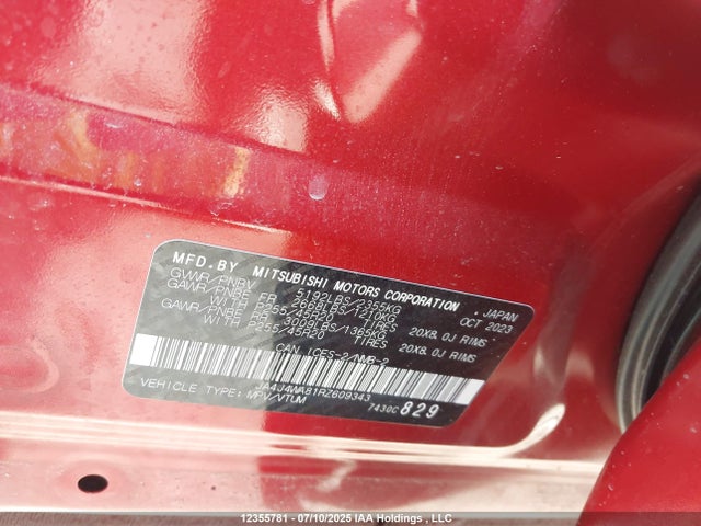 JA4J4WA81RZ609343 Mitsubishi Outlander