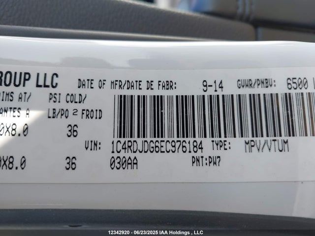 1C4RDJDG6EC976184 Dodge 2014