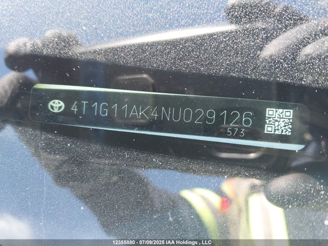 4T1G11AK4NU029126 Toyota a25a-fks