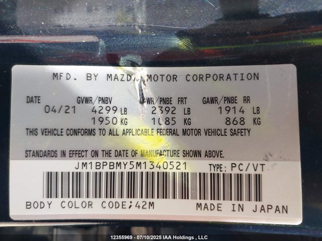 JM1BPBMY5M1340521 Mazda py turbo