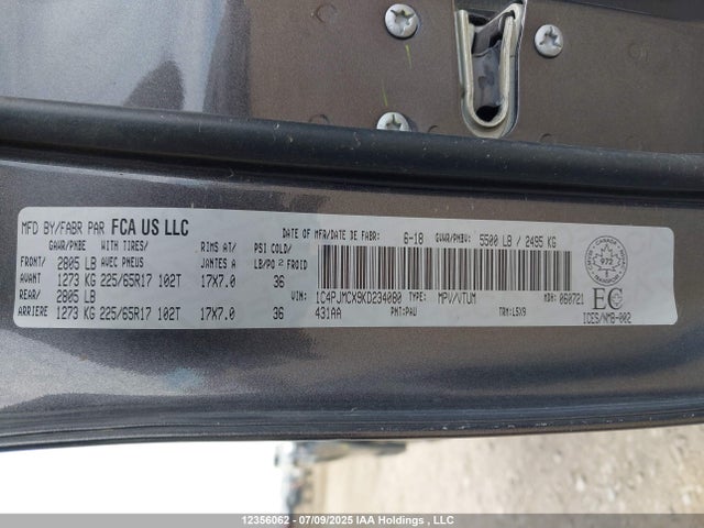 Jeep 2019 2019 1C4PJMCX9KD234080 Image 9