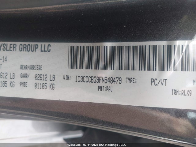1C3CCCBG9FN548479 Chrysler 200