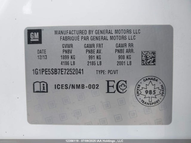 1G1PE5SB7E7252041 Chevrolet LUV