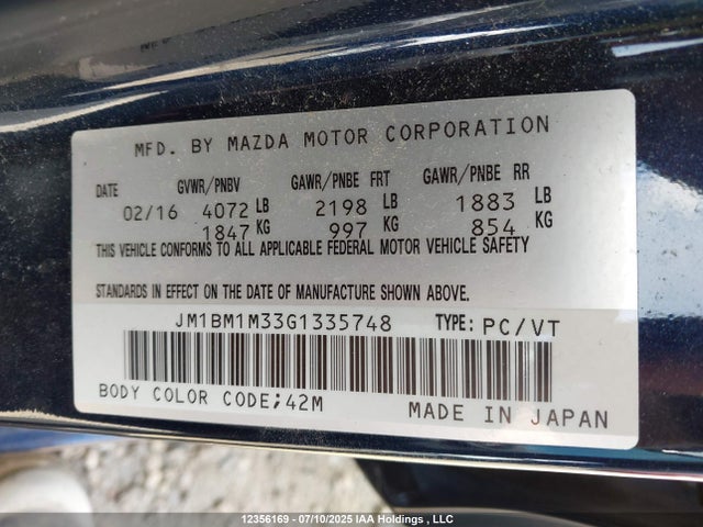 JM1BM1M33G1335748 Mazda py