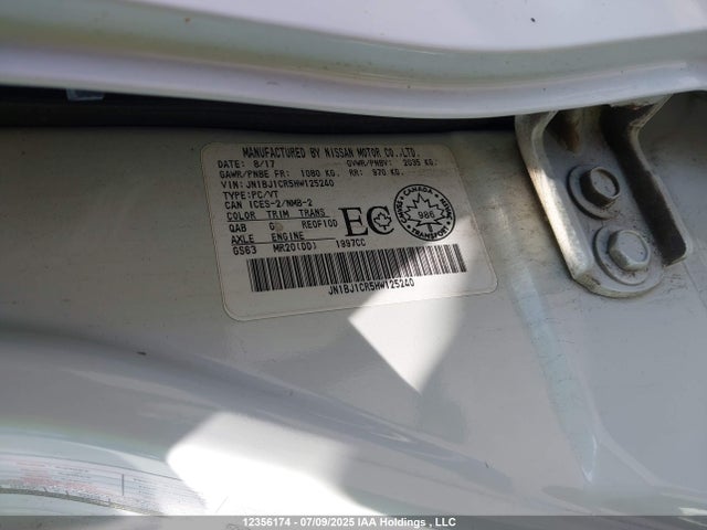 JN1BJ1CR5HW125240 Nissan 2017