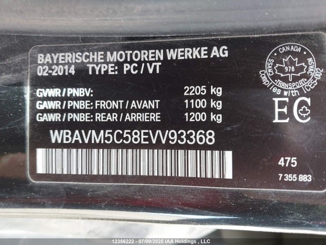 BMW X1 2014 WBAVM5C58EVV93368 Image 9