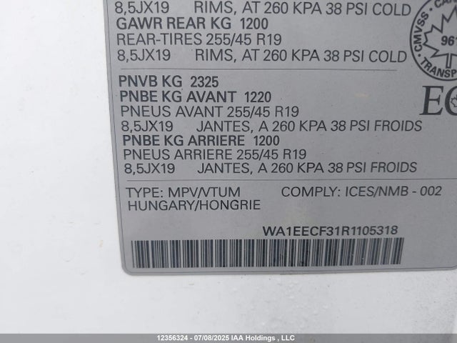 WA1EECF31R1105318 Audi 45 tfsi