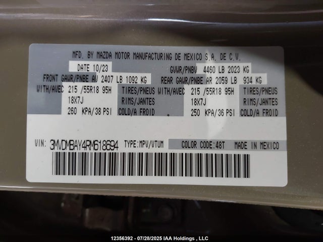 Mazda py turbo 2024 3MVDMBAY4RM618694 Image 9