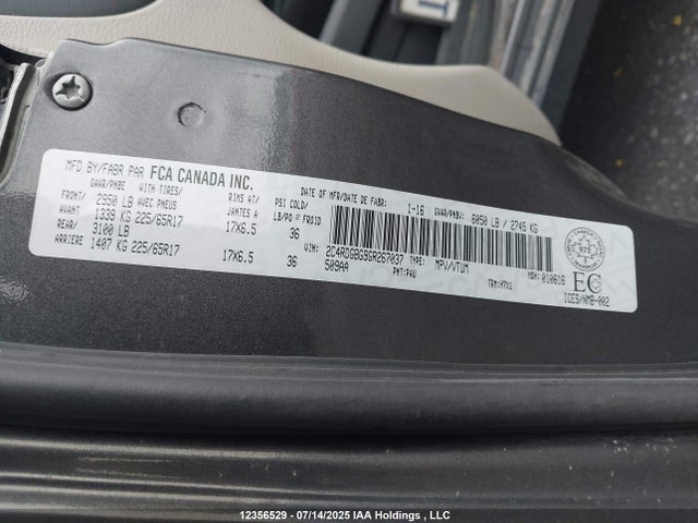 Dodge 2016 2016 2C4RDGBG9GR267037 Image 9