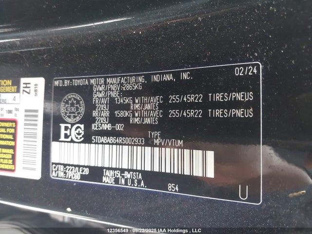 Lexus t24a-fts 2024 5TDABAB64RS002933 Image 9