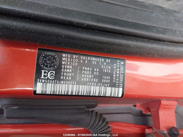 3VW5DAAT9JM508374 Volkswagen Beetle