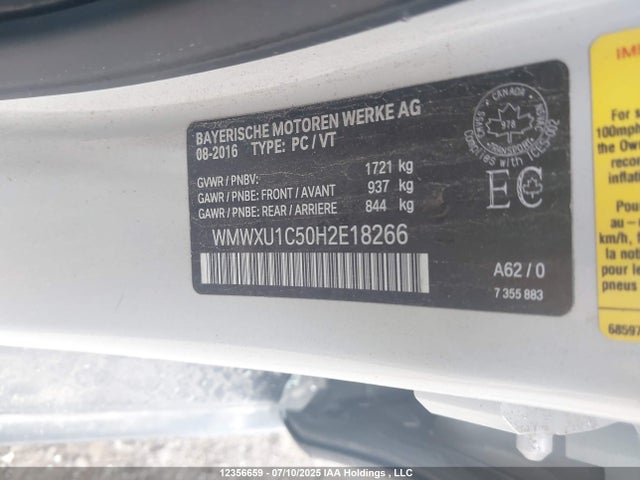 Mini Hardtop 2017 WMWXU1C50H2E18266 Image 9