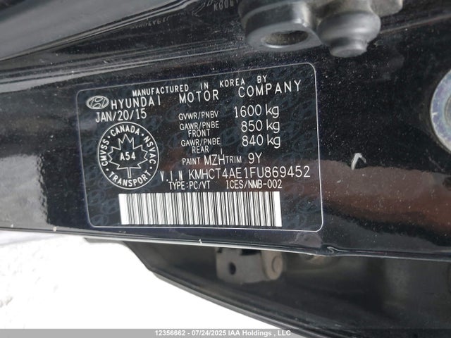 Hyundai dohc gdi gamma 2015 KMHCT4AE1FU869452 Image 9