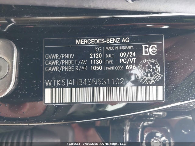 W1K5J4HB4SN531102 Mercedes-Benz m260