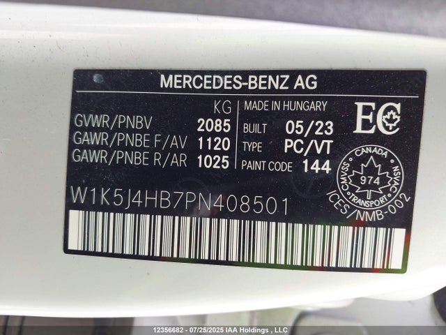W1K5J4HB7PN408501 Mercedes-Benz m260