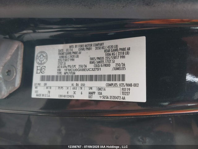 Ford Escape 2014 1FMCU0GX8EUC32751 Image 19