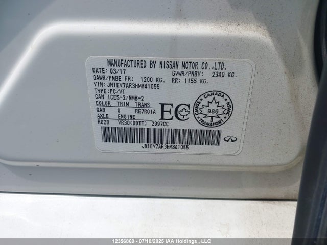 JN1EV7AR3HM841055 Infiniti 2017