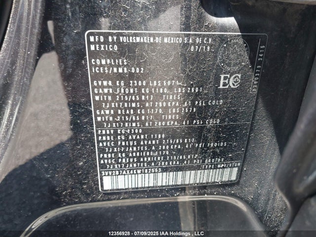 Volkswagen Tiguan 2019 3VV2B7AX4KM182553 Image 9