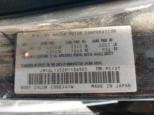JM1GL1V52H1106925 Mazda py