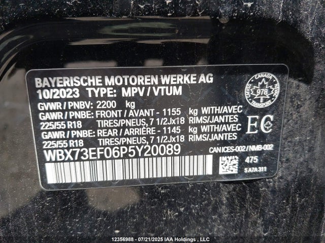 WBX73EF06P5Y20089 BMW 2023