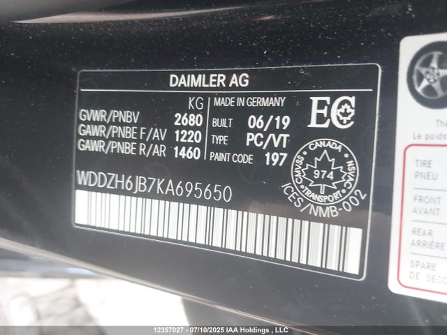 WDDZH6JB7KA695650 Mercedes-Benz m276