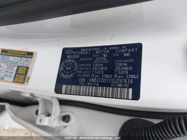 KM8JCDD11SU297616 Hyundai t-gdi gamma ii