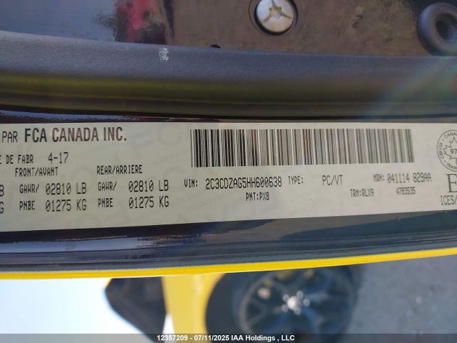 2C3CDZAG5HH600638 Dodge 2017