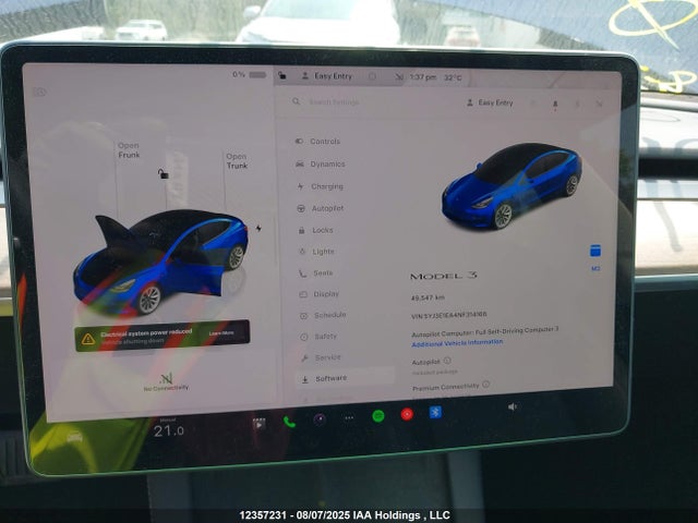 Tesla MODEL 3 2022 5YJ3E1EA4NF314166 Image 7