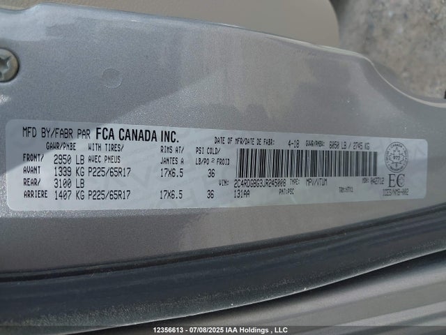 2C4RDGBG3JR245008 Dodge Grand Caravan