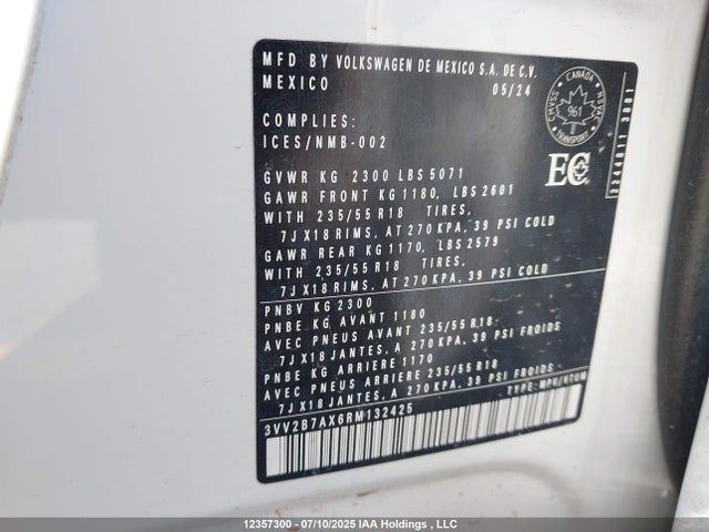 Volkswagen tsi 2024 3VV2B7AX6RM132425 Image 19