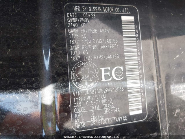 Nissan Rogue 2023 JN8BT3BB2PW212586 Image 9