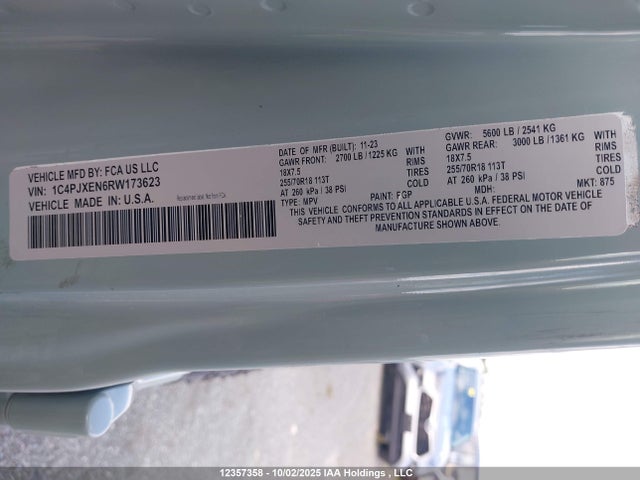 1C4PJXEN6RW173623 Jeep Wrangler
