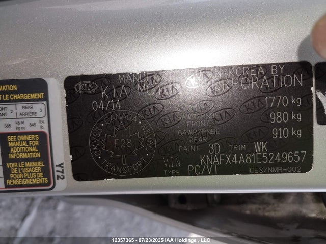 KIA Forte 2014 KNAFX4A81E5249657 Image 9
