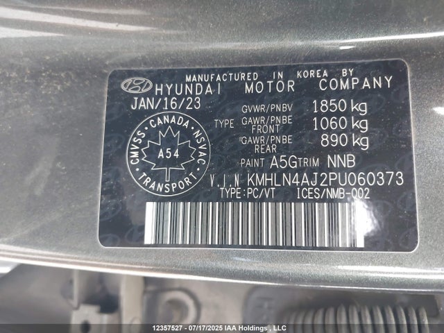 KMHLN4AJ2PU060373 Hyundai gdi kappa