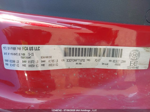Fiat 2015 2015 3C3CFFDRXFT716752 Image 9