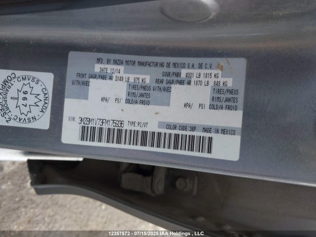 3MZBM1V73FM175936 Mazda pe