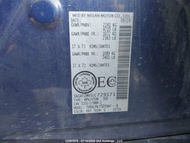 5N1AT2MV5LC729171 Nissan 2020