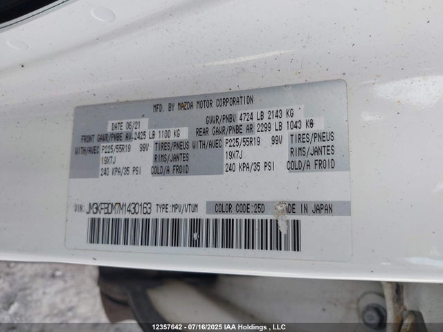 Mazda py cylinder decativation 2021 JM3KFBDM7M1430163 Image 9