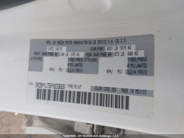 3MZBM1U75FM209909 Mazda pe