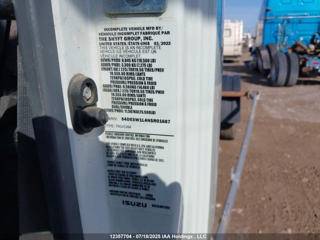 54DE5W1L4NSR01687 Isuzu Lnj