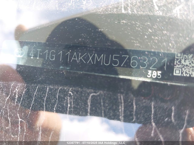 4T1G11AKXMU576321 Toyota a25a-fks