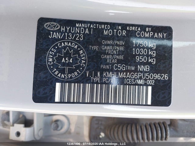 KMHLM4AG6PU509626 Hyundai mpi nu pe