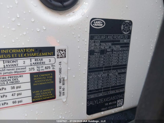 SALYL2EX4SA802942 Land Rover aj20p