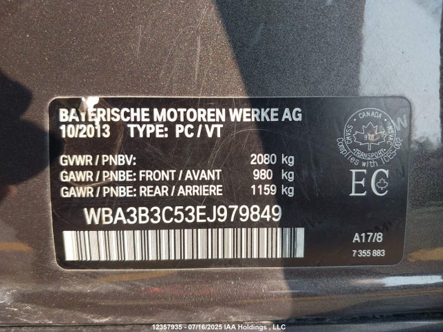 BMW 328I 2014 WBA3B3C53EJ979849 Image 18