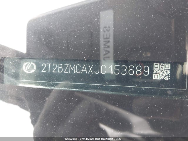 2T2BZMCAXJC153689 Lexus 2gr-fks