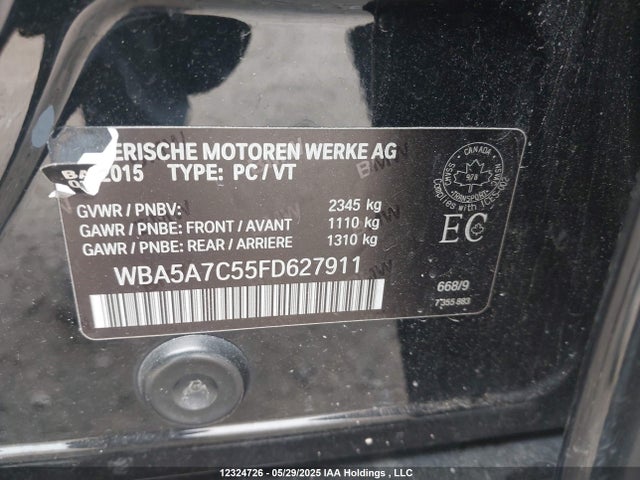 BMW 528I 2015 WBA5A7C55FD627911 Image 9