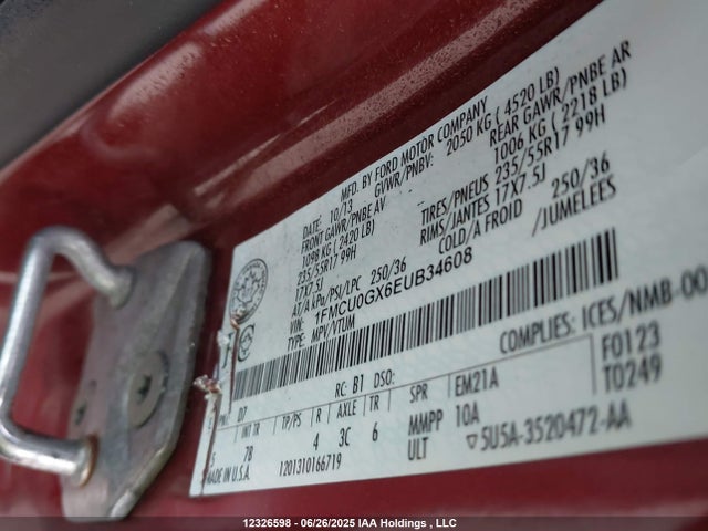 1FMCU0GX6EUB34608 Ford 2014