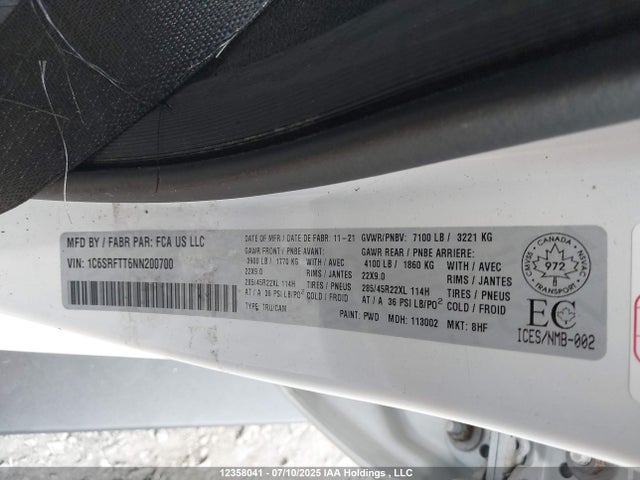 RAM 2022 2022 1C6SRFTT6NN200700 Image 9