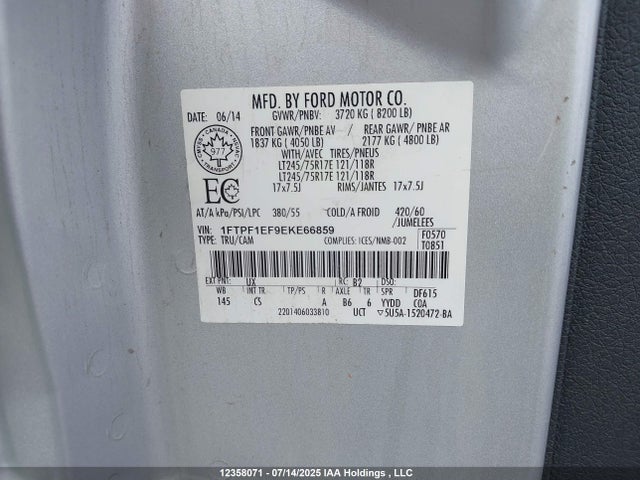 Ford F-150 2014 1FTPF1EF9EKE66859 Image 18